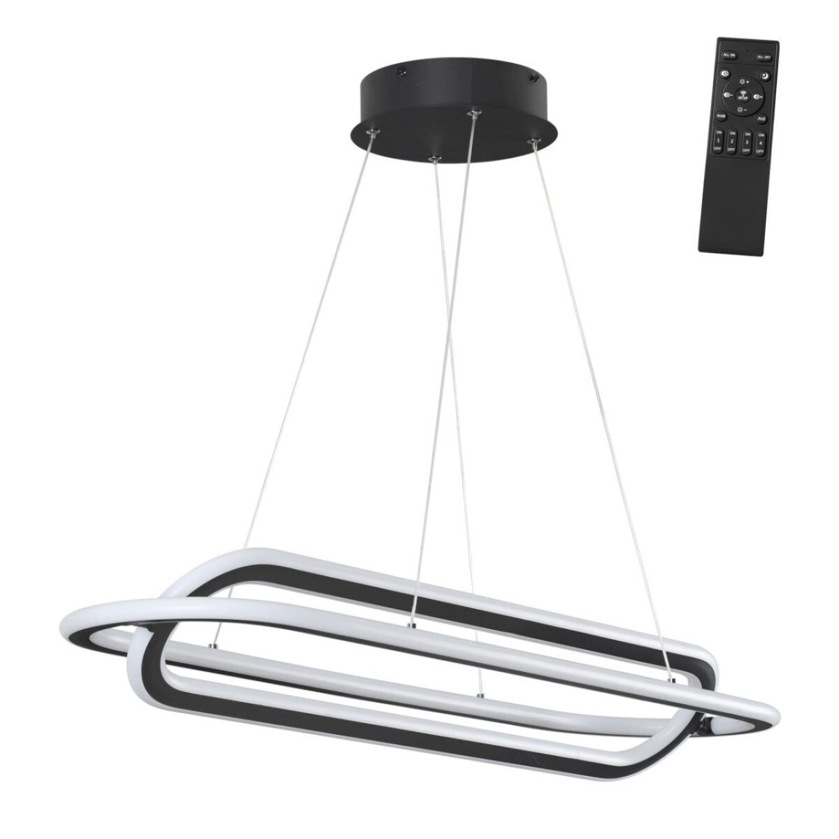 359173 OVER NT23 316 черный Светильник подвесной диммируемый, в комплекте пульт ДУ IP20 LED 4000К 116W 220V ONDO 359173 OVER NT23 316 черный Светильник подвесной диммируемый, в комплекте пульт ДУ IP20 LED 4000К 116W 220V ONDO — изображение 1