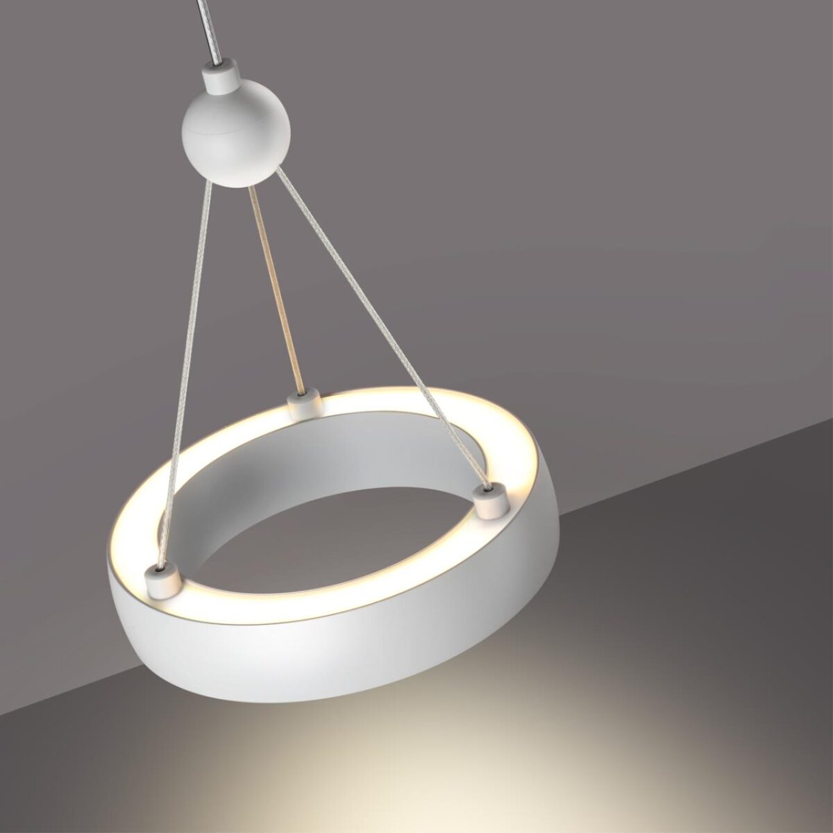 359395 OVER NT24 000 белый Светильник подвесной светодиодный, длина провода 2м IP20 LED 12W вниз/5W вверх 220V 1360Лм 3000K TURN — изображение 4