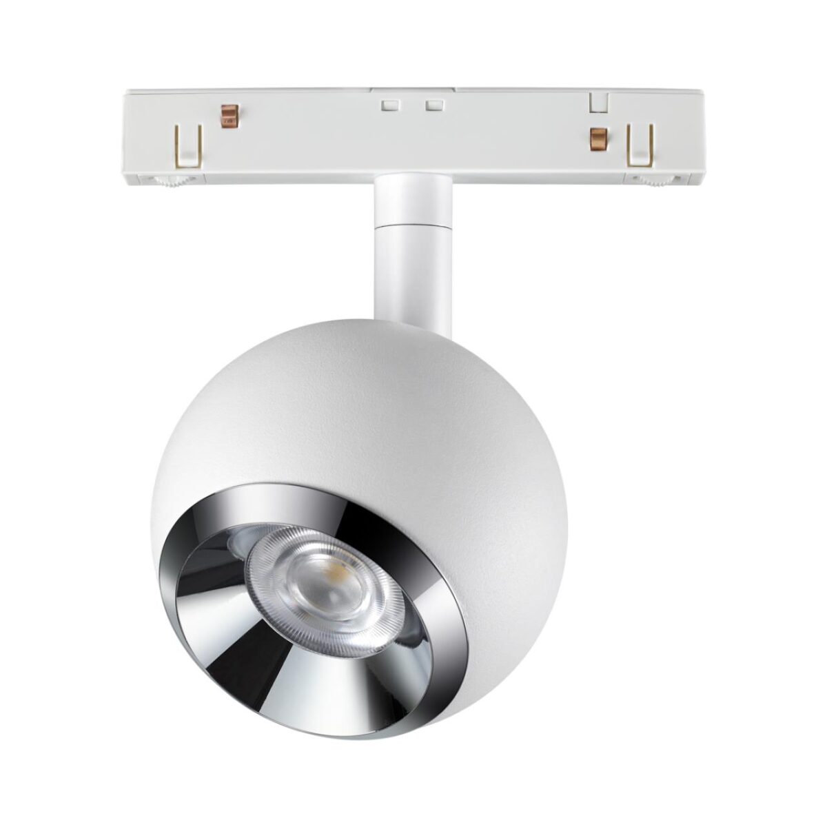 358394 SHINO NT20 073 белый/хром Трековый св-ник для низков.шинопровода IP20 LED 4000K 10W 48V FLUM — изображение 1