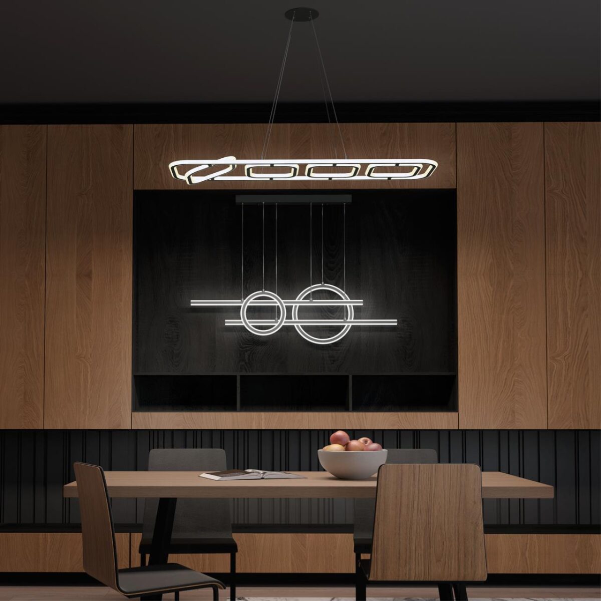 359182 OVER NT23 314 белый Светильник подвесной диммируемый, в комплекте пульт ДУ IP20 LED 4000К 116W 220V ONDO — изображение 5