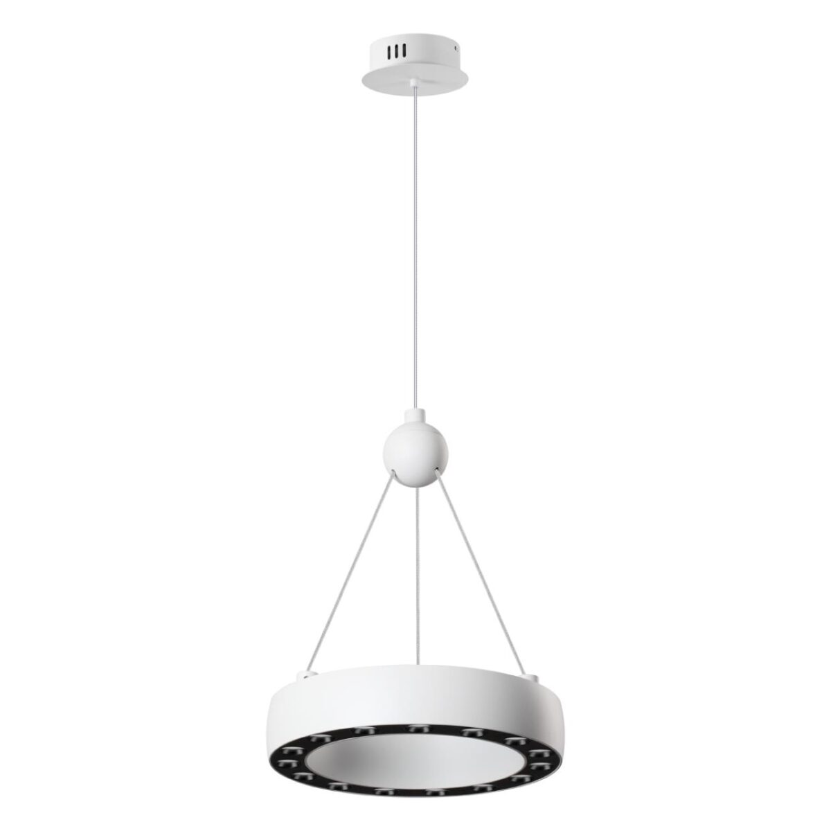 359395 OVER NT24 000 белый Светильник подвесной светодиодный, длина провода 2м IP20 LED 12W вниз/5W вверх 220V 1360Лм 3000K TURN — изображение 1