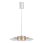 358895 OVER NT22 386 белый/золото Светильник накладной светодиодный, провод 2м IP20 LED 4000К 18W 220-240V PILZ