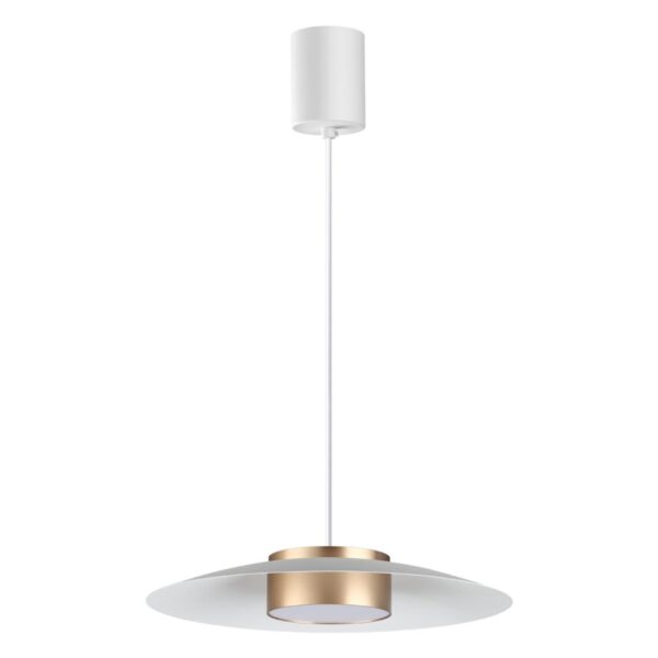 358895 OVER NT22 386 белый/золото Светильник накладной светодиодный, провод 2м IP20 LED 4000К 18W 220-240V PILZ