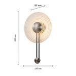 4307-1W, настенный светильник, D85xW350xH600, LEDx12W, 1532LM, 4000K, included — изображение 3