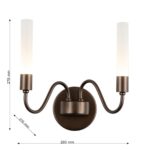 3014-2W, настенный светильник, D215xW280xH280, 2xG9LEDx7W, 600LM, 3000K, included — изображение 3