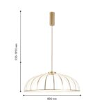 4286-8P, подвесная люстра, D800xH550/1950, LEDx70W, 7000LM, 4000K, included — изображение 3