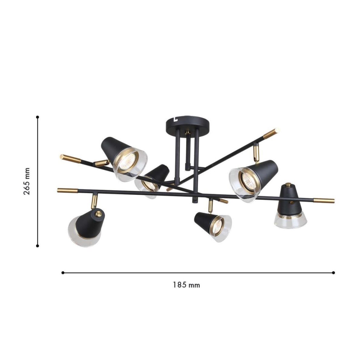 4618-6C, потолочная люстра, D770xH360, 6xGU10x35W, excluded — изображение 3