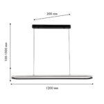 4275-12P, подвесная люстра, L1200xW200xH100/1500, LEDx60W, 3000LM, 4000K, included — изображение 3