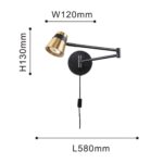 4223-1W, настенный светильник, D580xW120xH130, 1xGU10x35W, excluded, switch — изображение 2