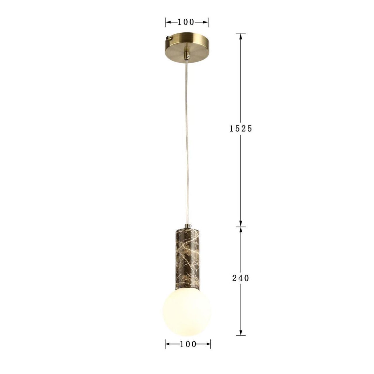 2750-1P, подвес, D100xH240/1765, 1xG9LEDx5W, 400LM, 3000K, included — изображение 3