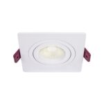 4542-1C, врезной светильник, L92xW92xH28, cutout:D80, 1xGU10x35W, IP20, excluded