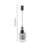 4340-1P, подвес, D145xH440/1940, 1xE27x40W, excluded — изображение 2