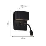 4476-2W, настенный светильник, D120xW160xH280, LEDx4W + LEDx1.5W, 220LM, 4000K, included, switch — изображение 3