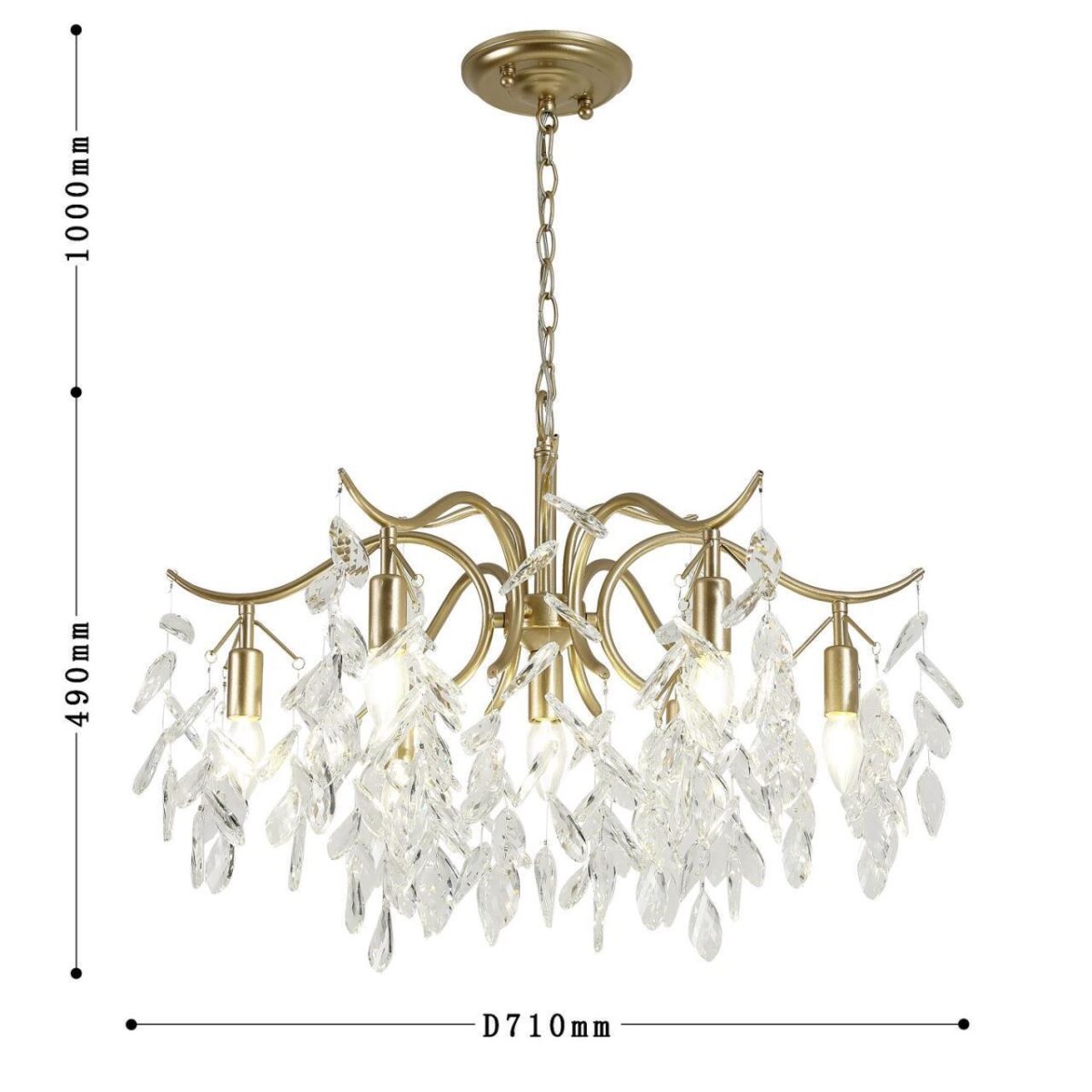 3003-7P, подвесная люстра, D710xH490/1490, 7xE14x40W, excluded — изображение 3