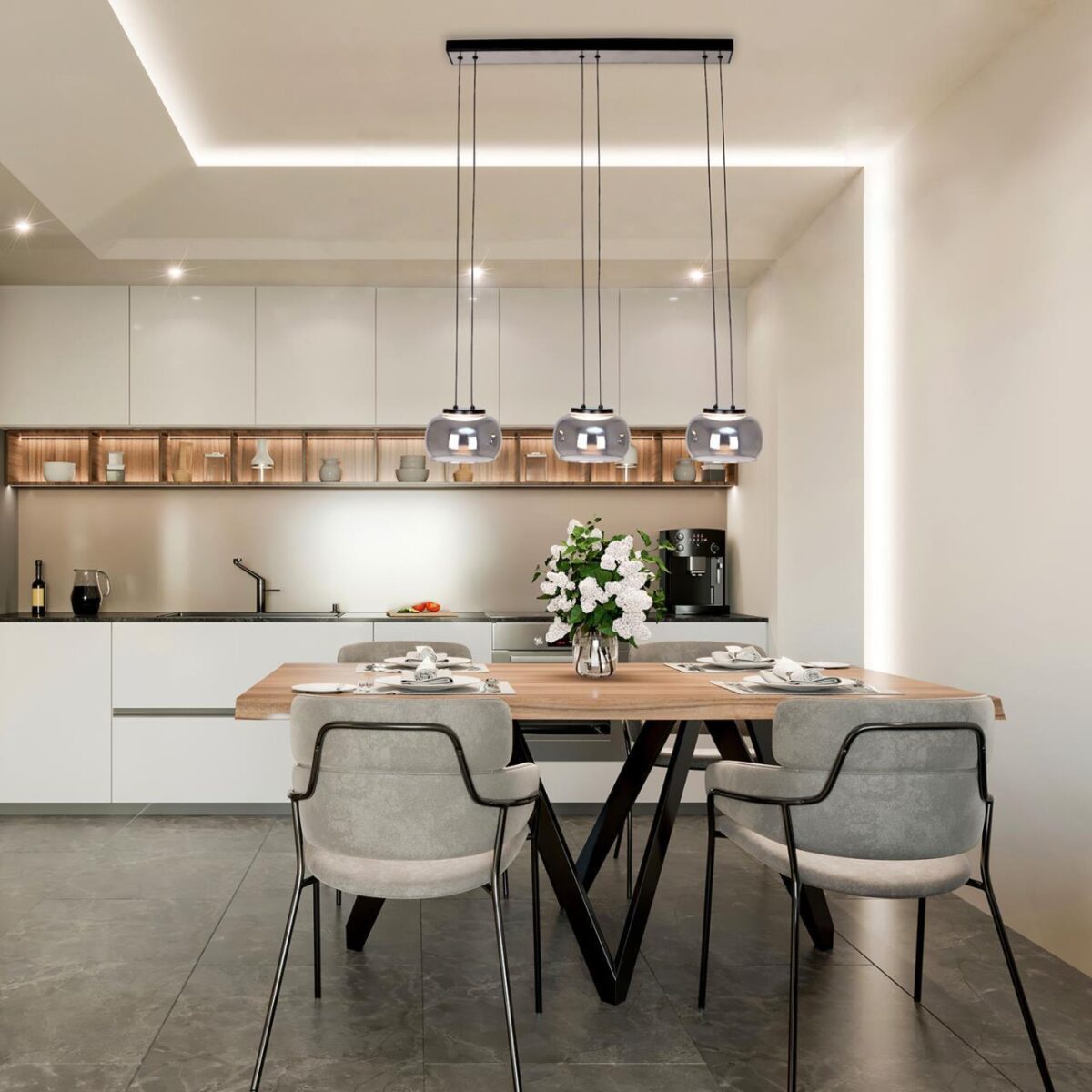 4376-3P, подвесная люстра, L820xW180xH270/1970, 3xLEDx7W, 1470LM, 4000K, CRI>90, included — изображение 6