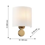 2624-1W, настенный светильник, D90xW180xH280, 1xE14x40W, excluded — изображение 3