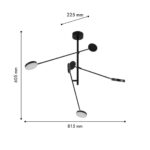 4572-3C, потолочная люстра, L815xW225xH605, 3xLEDx7W, 1600LM, 4000K, included — изображение 3