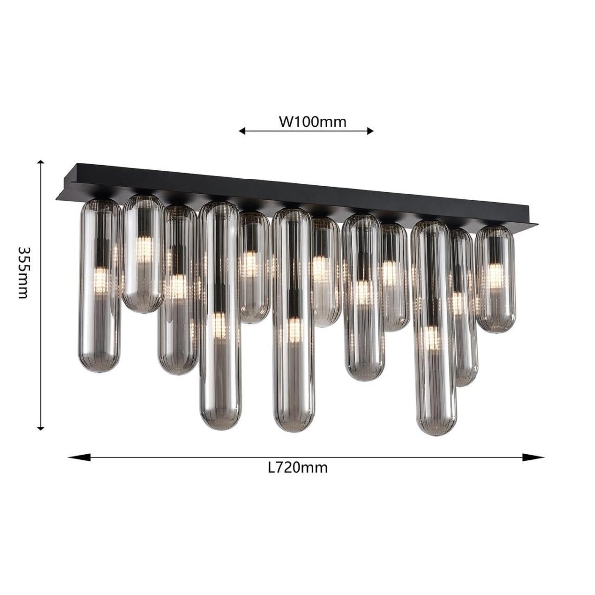 4454-12P, потолочный светильник, L720xW100xH355, 12xG9x28W, excluded — изображение 3
