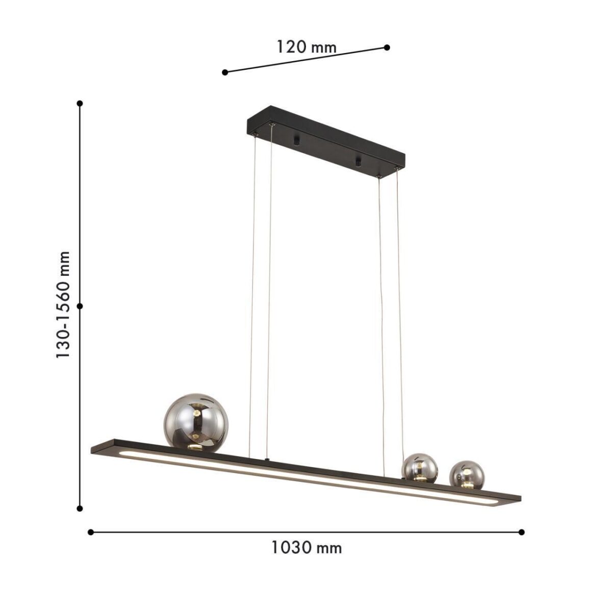 4548-3P, подвесная люстра, L1030xW120xH130/1560, LEDx51W, 1790LM, 4000K, included — изображение 3