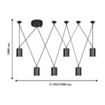 1441-6P, подвесная люстра, D500/1000xH1000, 6xGU10LEDx5W, 2400LM, 3000K, included — изображение 2