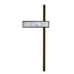 4704-1W, настенный светильник, D55xW240xH600, LEDx15W, 665LM, 4000K, included