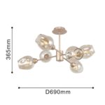 2658-6U, потолочная люстра, D690xH365, 6xE14x40W, excluded — изображение 3