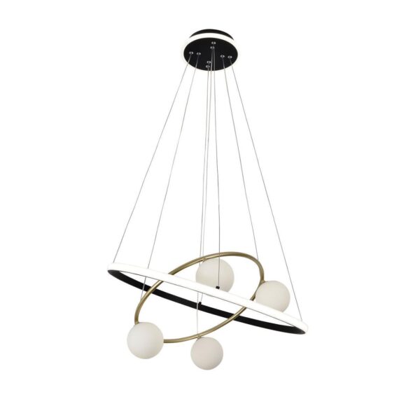 4184-6P, подвесная люстра, D600xH150/1200, 4xG9LEDx10W, excluded + LEDx70W + LEDx20W, 4050LM, 3000-6000K, included, remote control