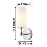 2814-1W, настенный светильник, D145xW120xH320, 1xE14x40W, excluded — изображение 3