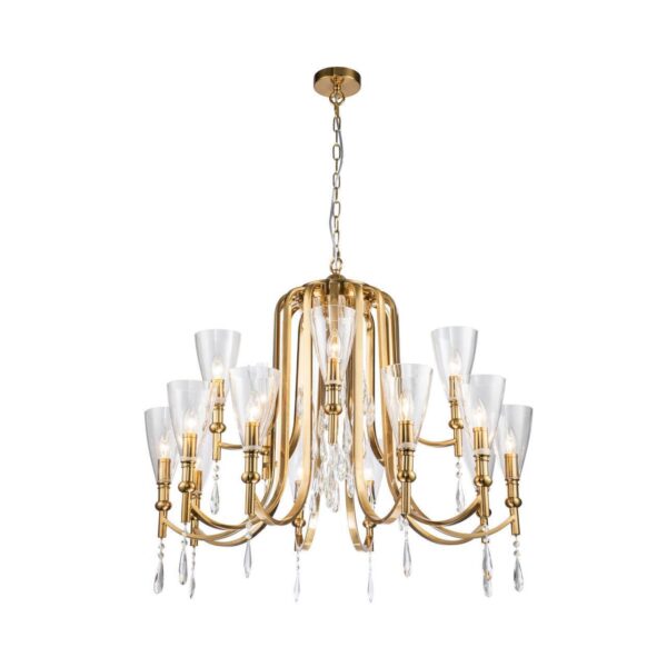 2968-15P, подвесная люстра, D900xH690/1690, 15xE14x40W, excluded