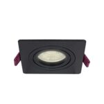 4646-1C, врезной светильник, L92xW92xH28, cutout:D80, 1xGU10x35W, IP20, excluded