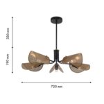 4082-5P, подвесная люстра, D720xH520, 5xE14x40W, excluded — изображение 3