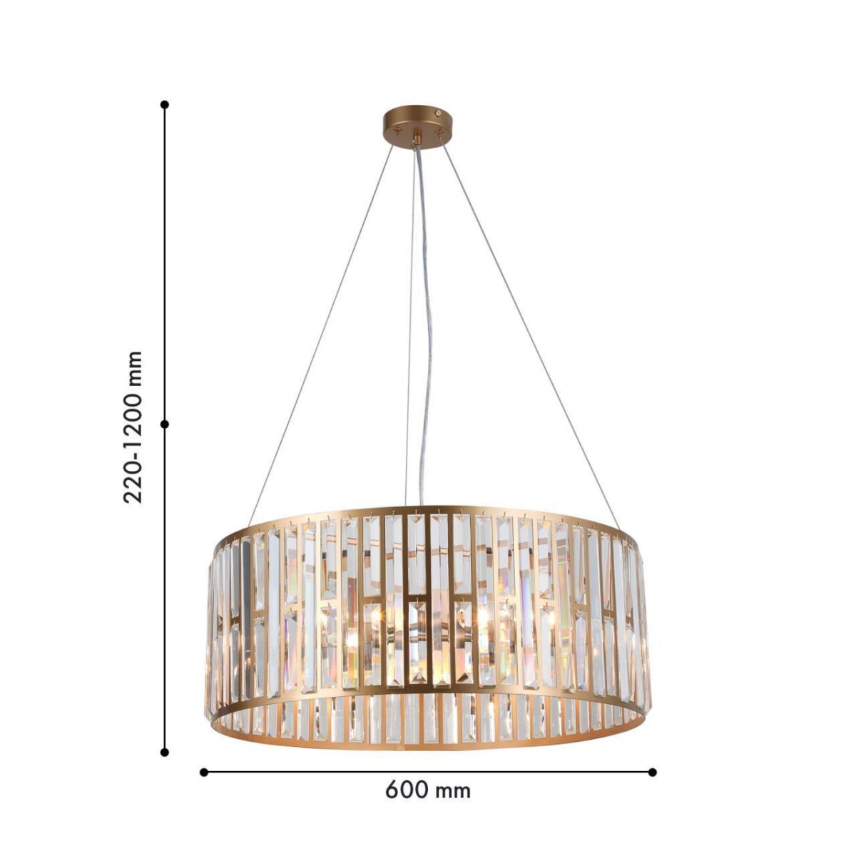 4483-6P, подвесная люстра, D600xH220/1200, 6xE14x60W, excluded — изображение 3