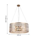 4483-6P, подвесная люстра, D600xH220/1200, 6xE14x60W, excluded — изображение 3