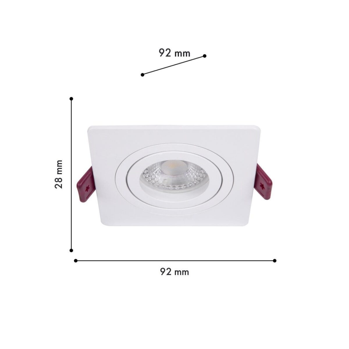 4542-1C, врезной светильник, L92xW92xH28, cutout:D80, 1xGU10x35W, IP20, excluded — изображение 3