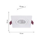 4542-1C, врезной светильник, L92xW92xH28, cutout:D80, 1xGU10x35W, IP20, excluded — изображение 3