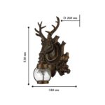 1849-1W, уличный светильник, D260xW340xH530, 1xE27x60W, IP44, excluded — изображение 2