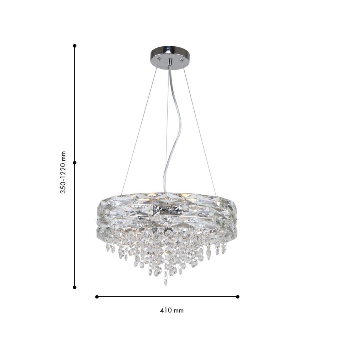 4250-6P, подвесная люстра, D410xH350/1220, 6xG9x40W, excluded — изображение 3