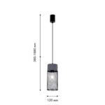 4273-1P, подвес, D120xH380/1880, 1xE27x60W, excluded — изображение 3