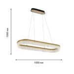 4186-1U, люстра, L1000xW300xH130/1000, LEDx84W, 4410LM, 3000-6000K, included, remote control — изображение 3