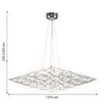 4305-12P, подвесная люстра, D1250xH420/2420, LEDx143W, 6200LM, 3000K/4500K/6000K, included, remote control — изображение 3