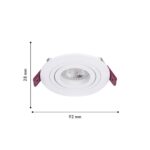 4541-1C, врезной светильник, D92xH28, cutout:D80, 1xGU10x35W, IP20, excluded — изображение 3