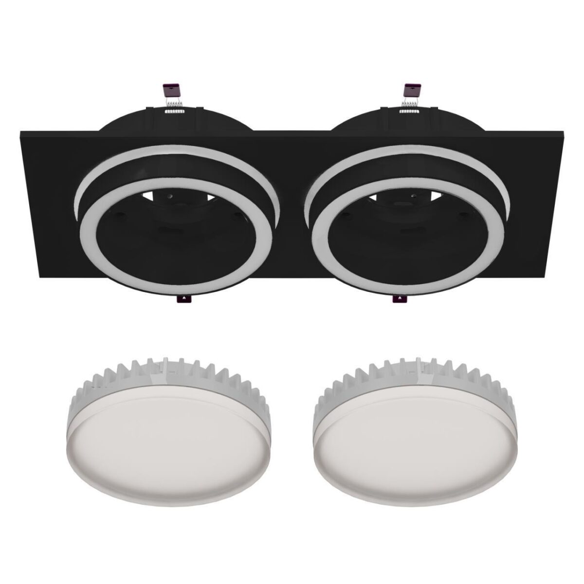 4651-2C, врезной светильник, L215xW108xH44, cutout:L186xW92, 2xGX53LEDx15W, IP20, excluded — изображение 4