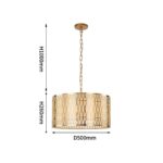 4133-5P, подвесная люстра, D500xH395/1395, 5xE27x60W, excluded — изображение 3