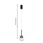 4318-1P, подвес, D75xH330/1920, LEDx7W, 500LM, 4000K, included — изображение 2