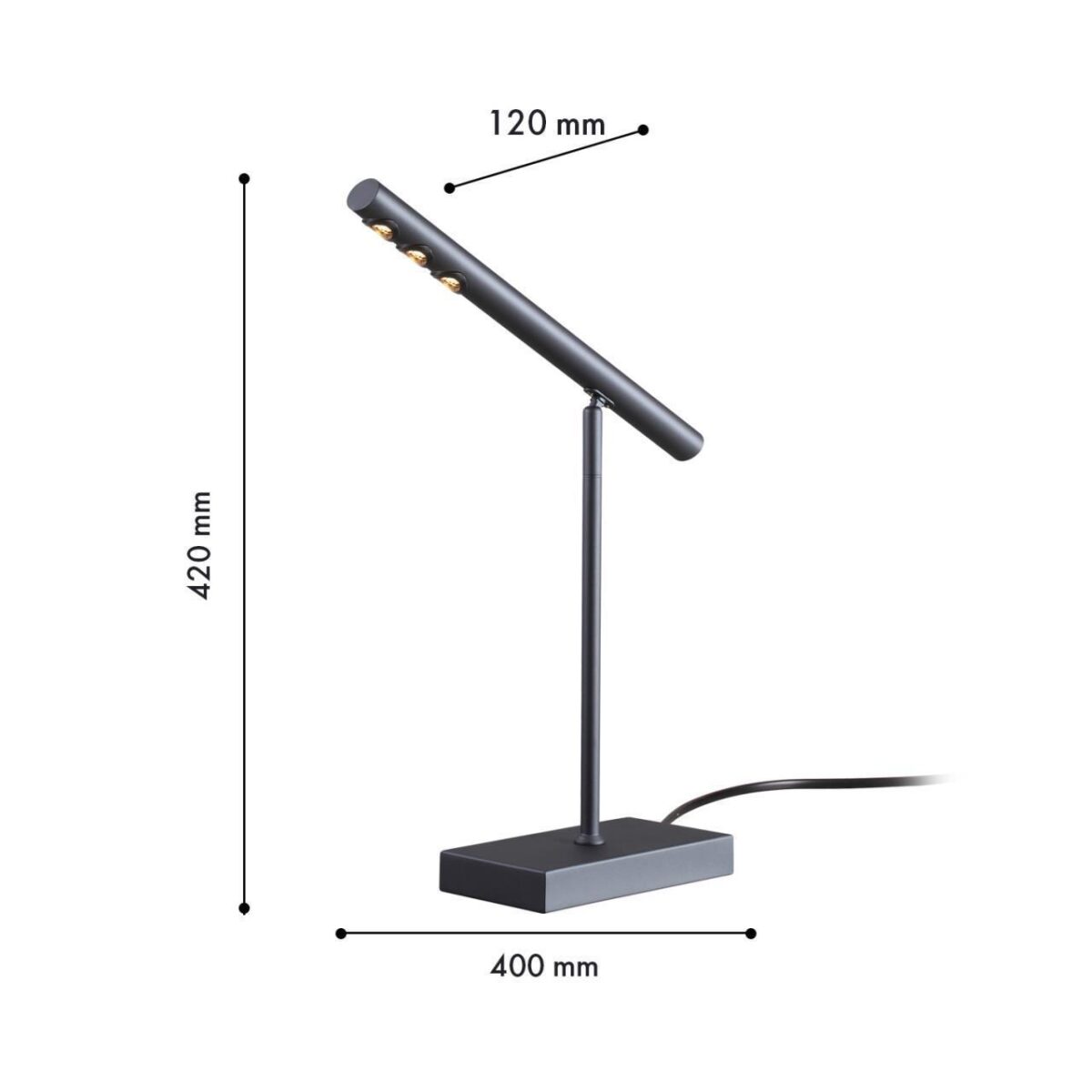 4321-1T, настольный светильник, L400xW120xH420, LEDx6W, 240LM, 4000K, CRI>90, included, switch — изображение 2