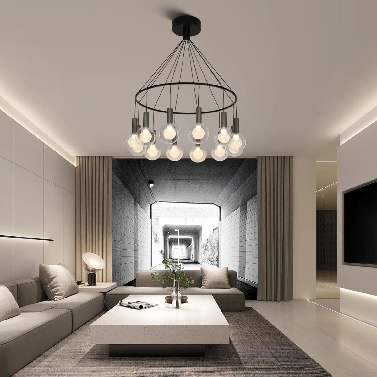 4378-12P, подвесная люстра, D650xH760, 12xLEDx3.5W, 2795LM, 4000K, CRI>90, included — изображение 6