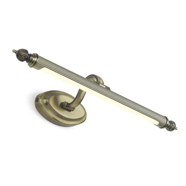 2435-1W, настенный светильник, D200xW550xH120, 1xLEDx8W, 640LM, 4000K, IP44, included