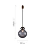 4269-2P, подвес, D300xH555/2055, 1xE27x40W, excluded — изображение 2