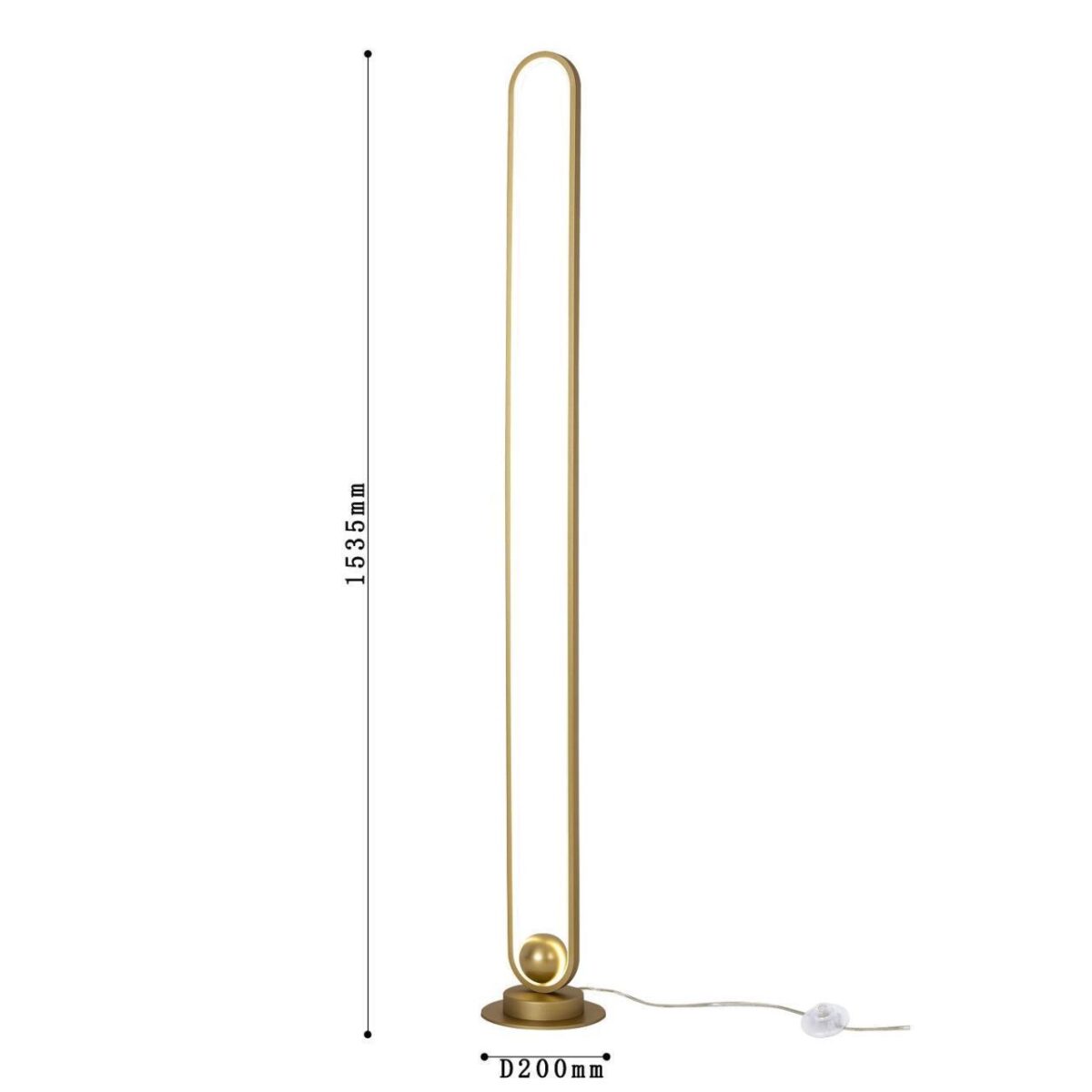 4221-1F, напольный светильник, D200xH1535, LEDx62W, 4960LM, 4000K, included, switch — изображение 3