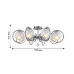 2349-8U, потолочный светильник, D760xH310, 8xE14x40W, excluded — изображение 3